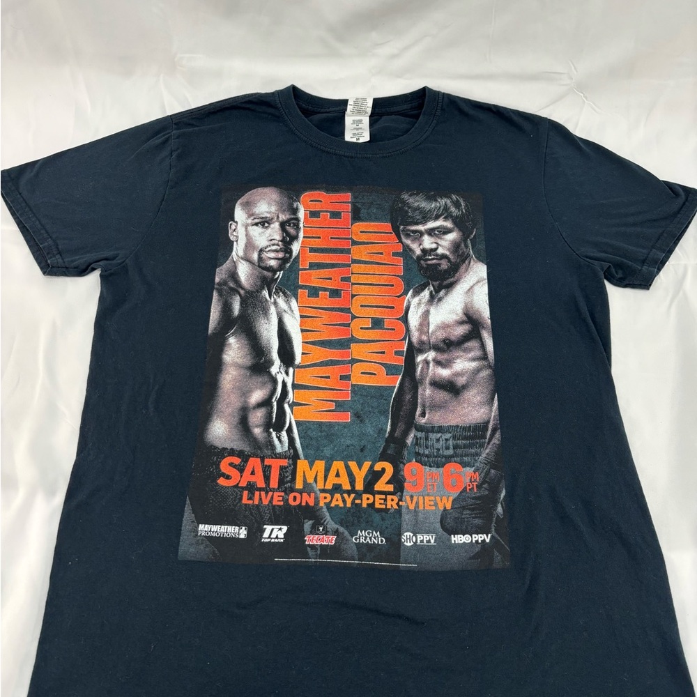 Mayweather vs Pacquiao black graphic T-Shirt Official